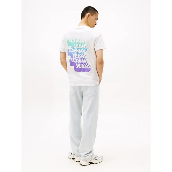 Tommy Hilfiger Ανδρική κοντομάνικη μπλούζα Stack Logo Back Graphic T-Shirt